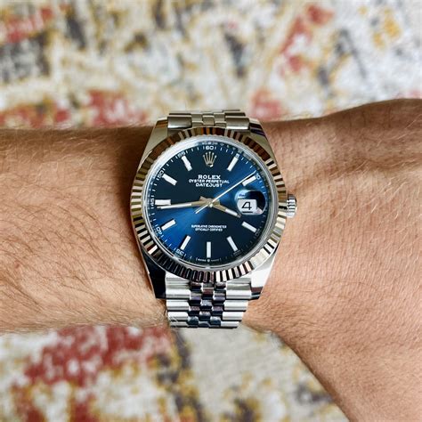 rolex datejust 41 blue 2022|rolex datejust 41mm price.